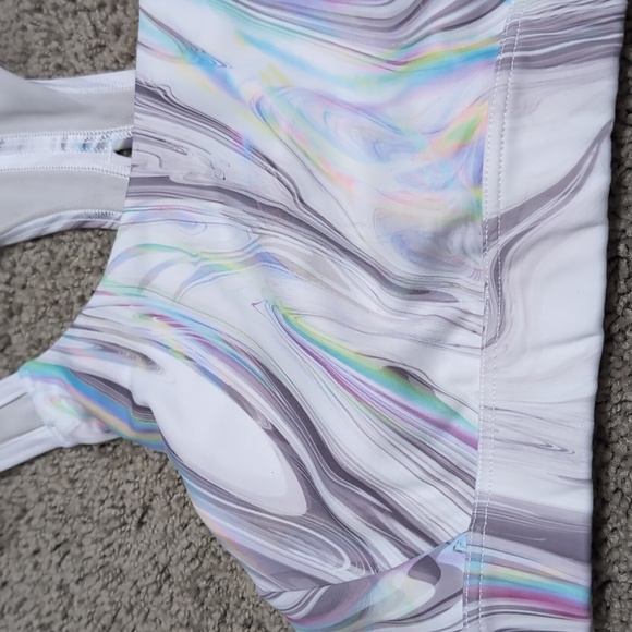 Athleta Contender Sports Bra Iridescent Abstract Print size XS - Picture 4 of 12